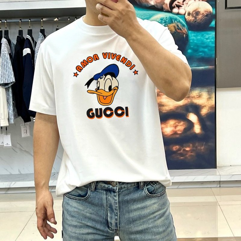 구찌 여름 신상 라운드넥 반팔 티셔츠 001-255758