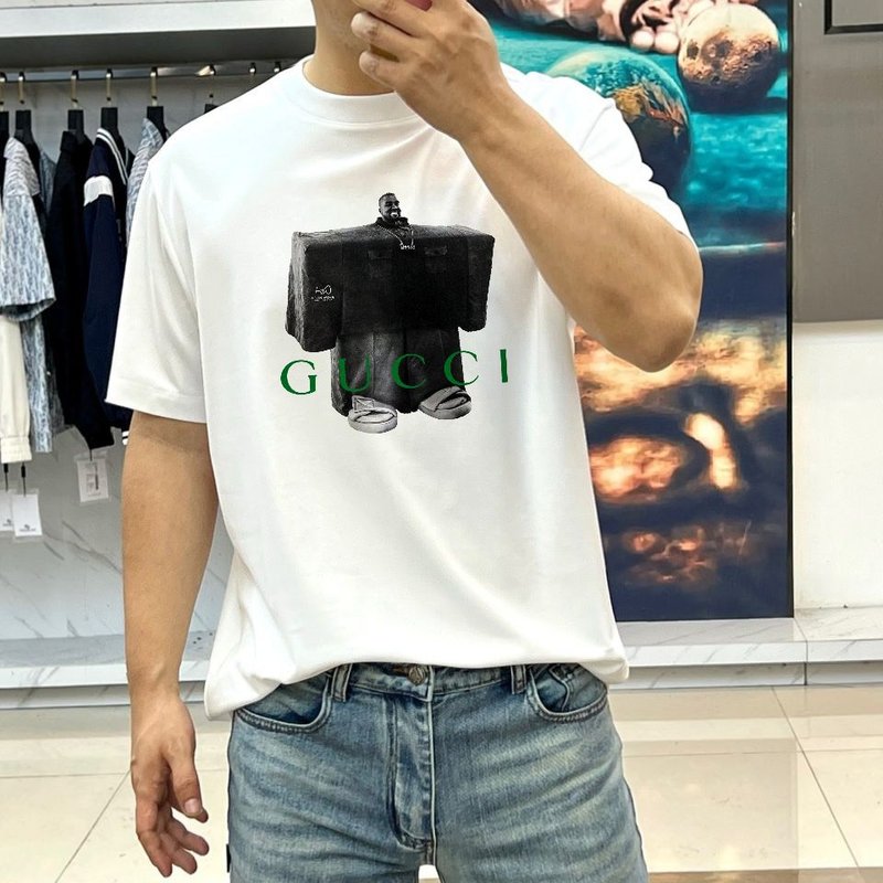 구찌 여름 신상 라운드넥 반팔 티셔츠 001-255760