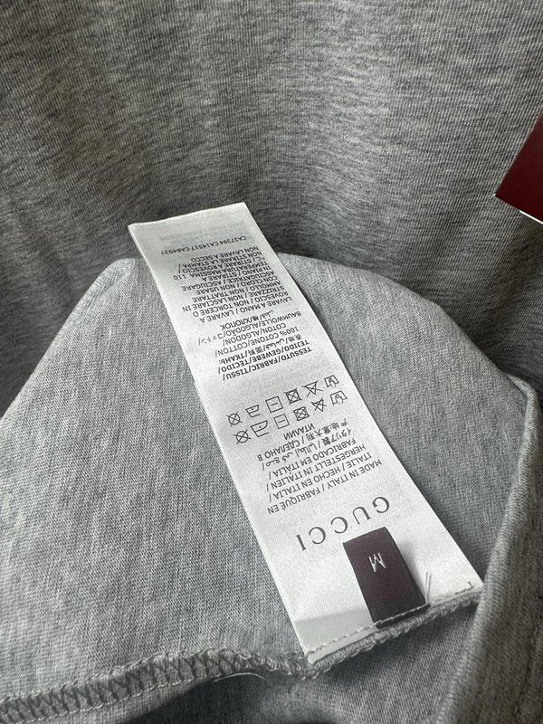 구찌 레터 자수 라운드넥 반팔 티셔츠 001-255806