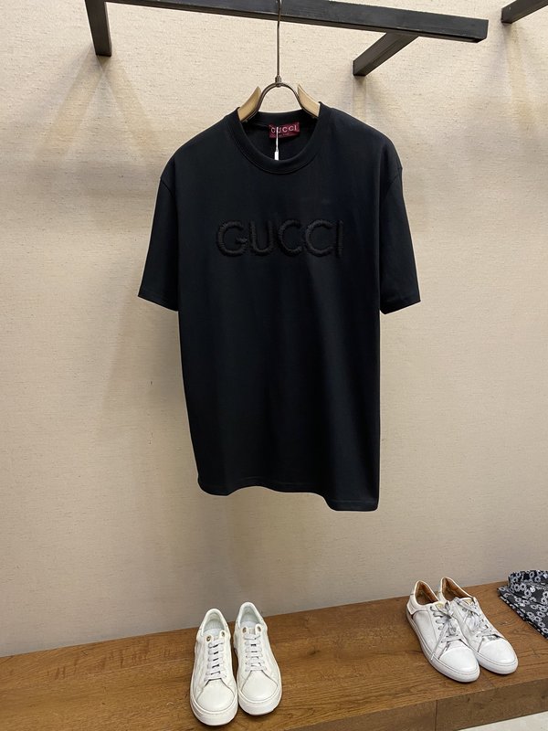 구찌 더블 G 자수 심플 반팔 티셔츠 001-255964