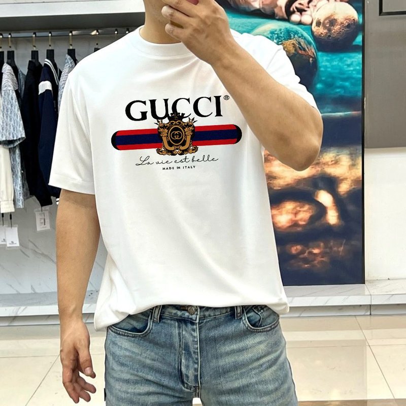 구찌 여름 신상 라운드넥 반팔 티셔츠 001-255984
