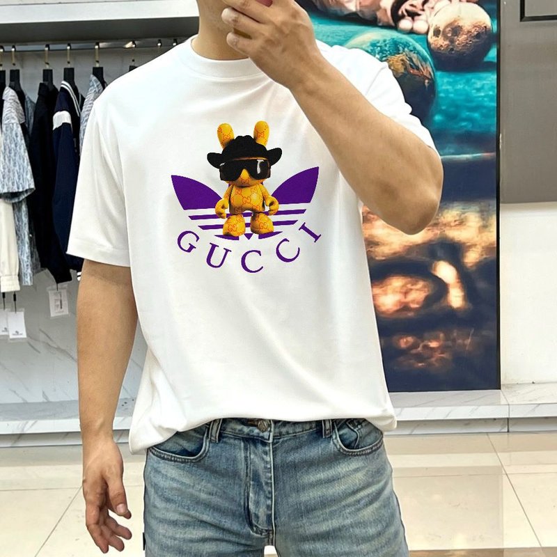구찌 여름 신상 라운드넥 반팔 티셔츠 001-255985