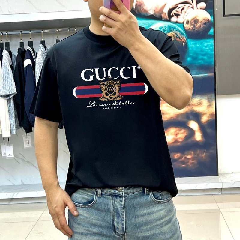 구찌 여름 신상 라운드넥 반팔 티셔츠 001-255986