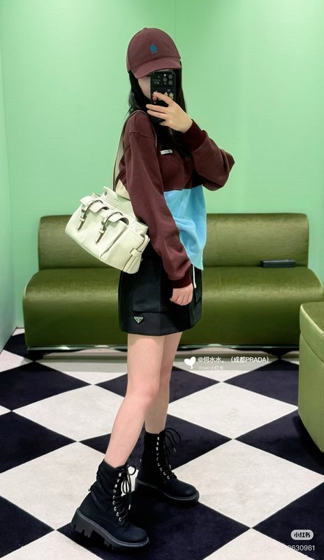 컬러 블록 라펠 후드 긴팔 티셔츠 001-256001