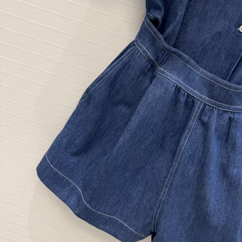 워커 스타일 칼라 데님 점프숏츠 001-256121