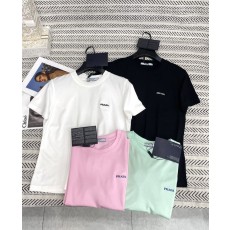 프라다 심플 자수 로고 티셔츠 001-256131