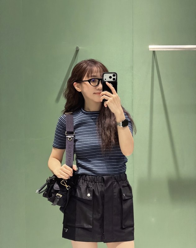 클래식 나일론 카고 스커트 001-256137