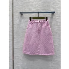 구찌 핑크 입체 커팅 슬림 스커트 001-256293