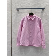 구찌 핑크 입체 커팅 긴팔 셔츠 001-256294