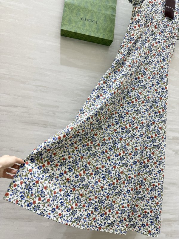 구찌 한정판 플라워 버블소매 원피스 001-256386