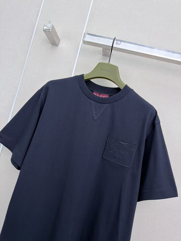 구찌 자수 로고 라운드넥 반팔 티셔츠 001-256387