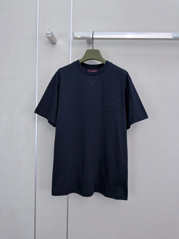 구찌 자수 로고 라운드넥 반팔 티셔츠 001-256387