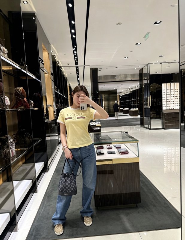 레터 프린트 러플 소매 컬러 블로킹 라운드넥 반팔 티셔 001-256388