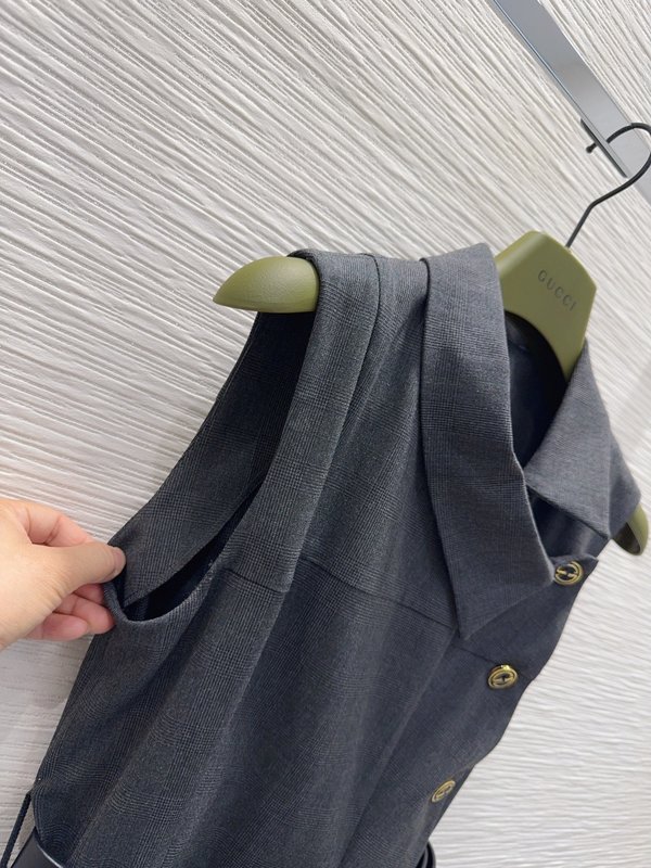 구찌 스타일 심플 실루엣 민소매 원피스 001-256413