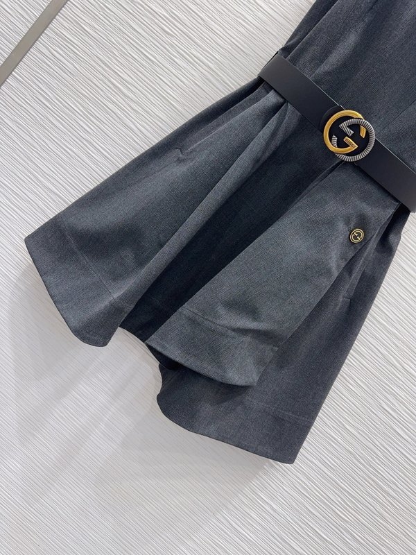 구찌 스타일 심플 실루엣 민소매 원피스 001-256413