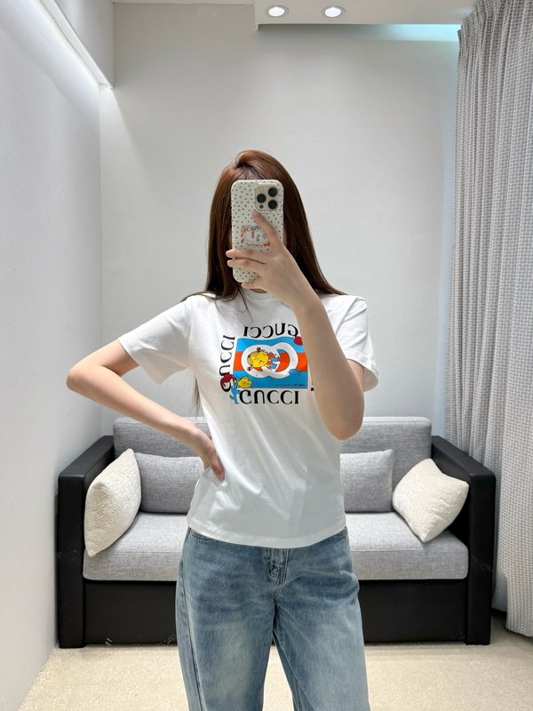 구찌 콜라보 카툰 프린트 반팔 티셔츠 001-256474