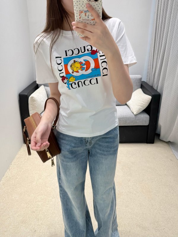 구찌 콜라보 카툰 프린트 반팔 티셔츠 001-256474