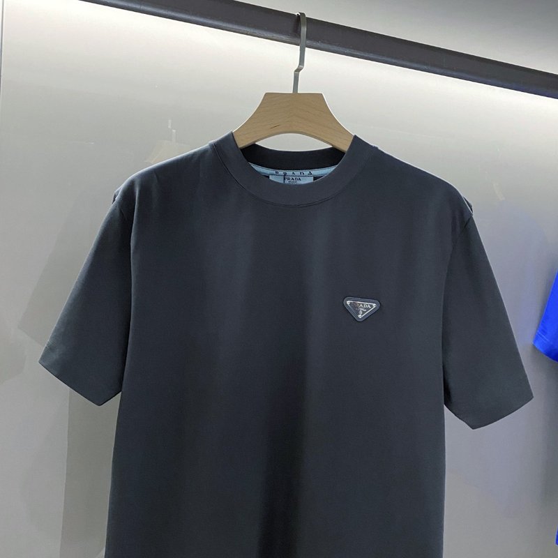 프라다 남성 코튼 라운드넥 반팔 티셔츠 001-256541