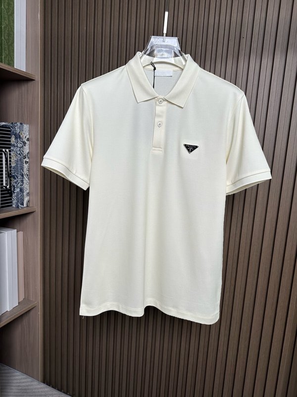 프라다 남성 중주 원료 폴로 셔츠 001-256564