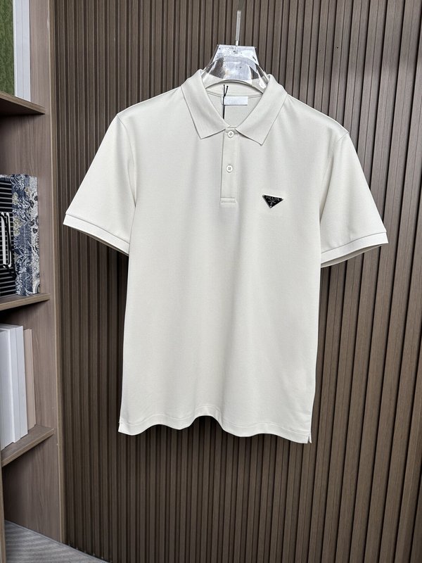 프라다 남성 중주 원료 폴로 셔츠 001-256565