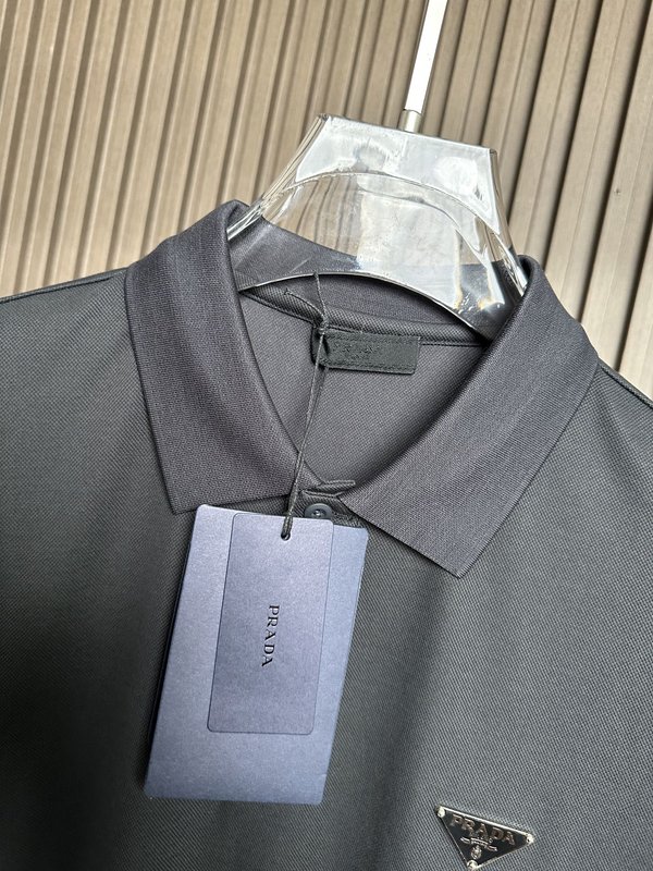 프라다 남성 중주 원료 폴로 셔츠 001-256566