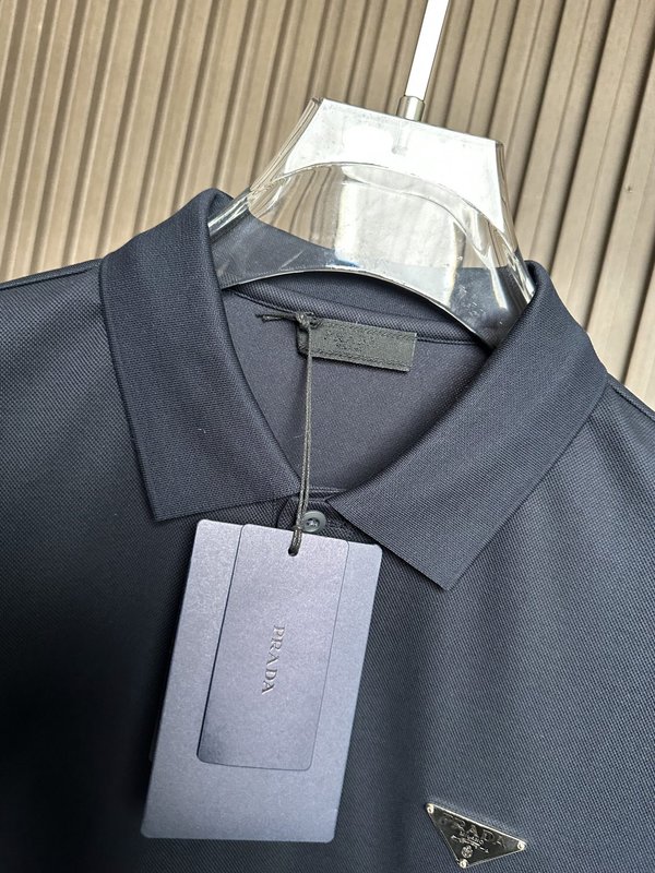 프라다 남성 중주 원료 폴로 셔츠 001-256567