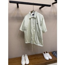 프라다 트라이앵글 로고 더블 레이어 나일론 반팔 셔츠 001-256674
