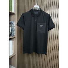 프라다 남성용 더블 머서라이즈드 코튼 폴로 셔츠 001-256683