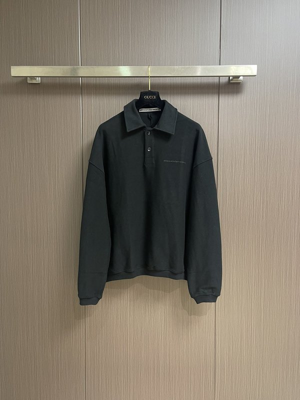 알렉산더왕 로고 프린트 카라 후드티 001-256819