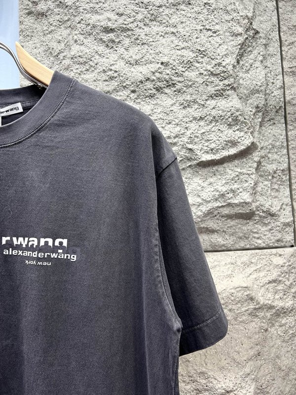 알렉산더왕 오버레이 레터 반팔 티셔츠 001-256829