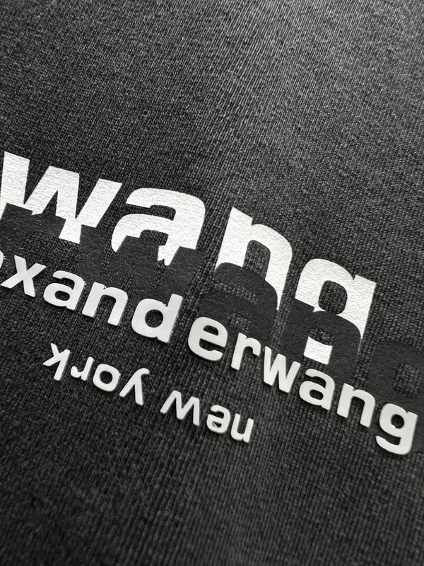 알렉산더왕 오버레이 레터 반팔 티셔츠 001-256829