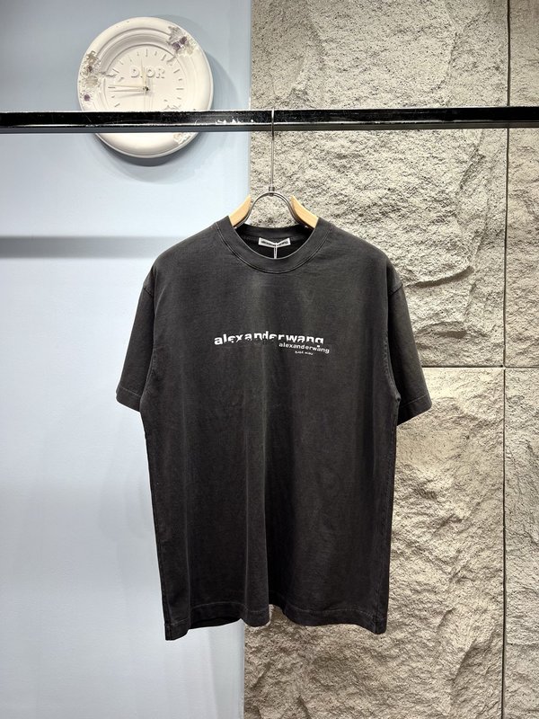 알렉산더왕 오버레이 레터 반팔 티셔츠 001-256829