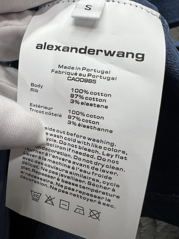 알렉산더왕 오버레이 레터 반팔 티셔츠 001-256832