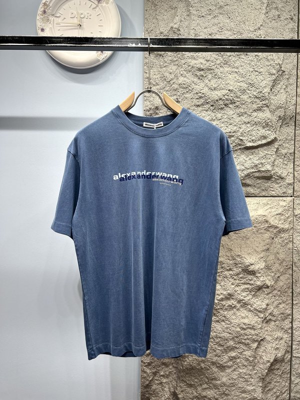 알렉산더왕 오버레이 레터 반팔 티셔츠 001-256832