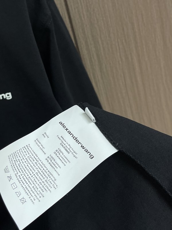 알렉산더왕 로고 워시드 코튼 긴팔 티셔츠 001-256833