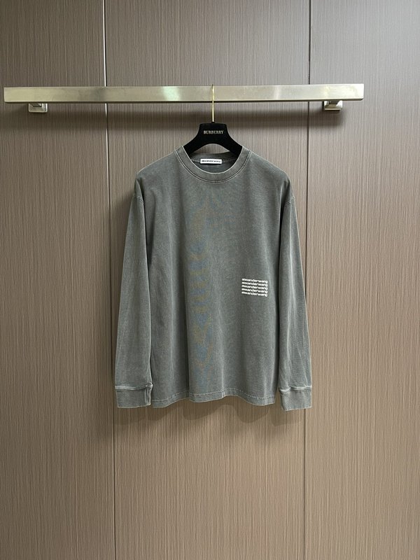 알렉산더왕 로고 엠보싱 긴팔 티셔츠 001-256835
