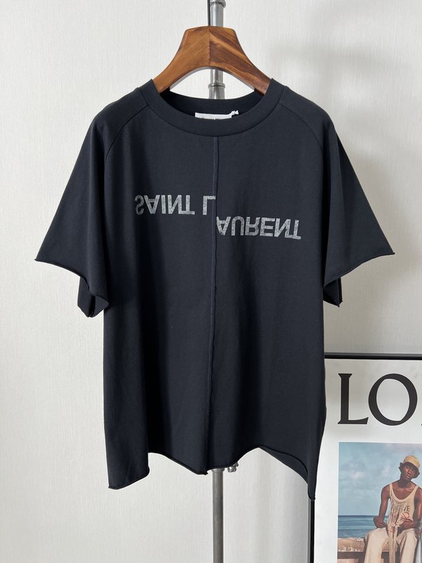알렉산더왕 역인쇄 스플라이싱 반팔 티셔츠 001-256852
