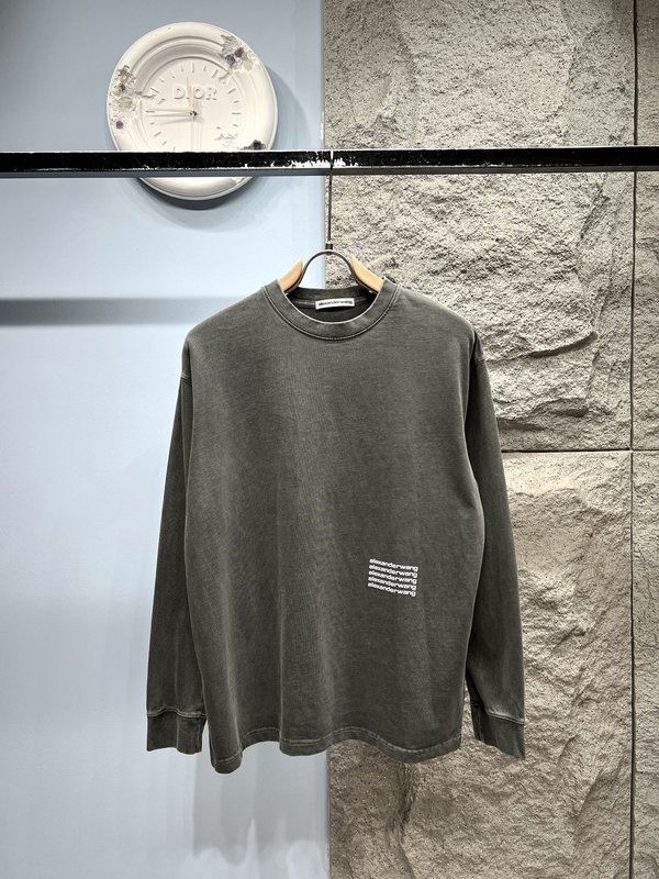 알렉산더왕 두꺼운 중첩 레터링 긴팔 티셔츠 001-258045