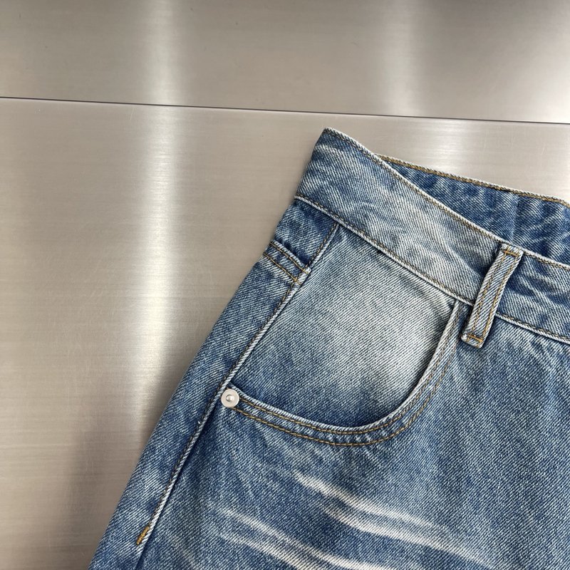 알렉산더왕 빈티지 워싱 자수 와이드 진 001-258059