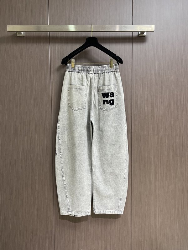 알렉산더왕 사이드 프린트 로고 데님 팬츠 001-258088