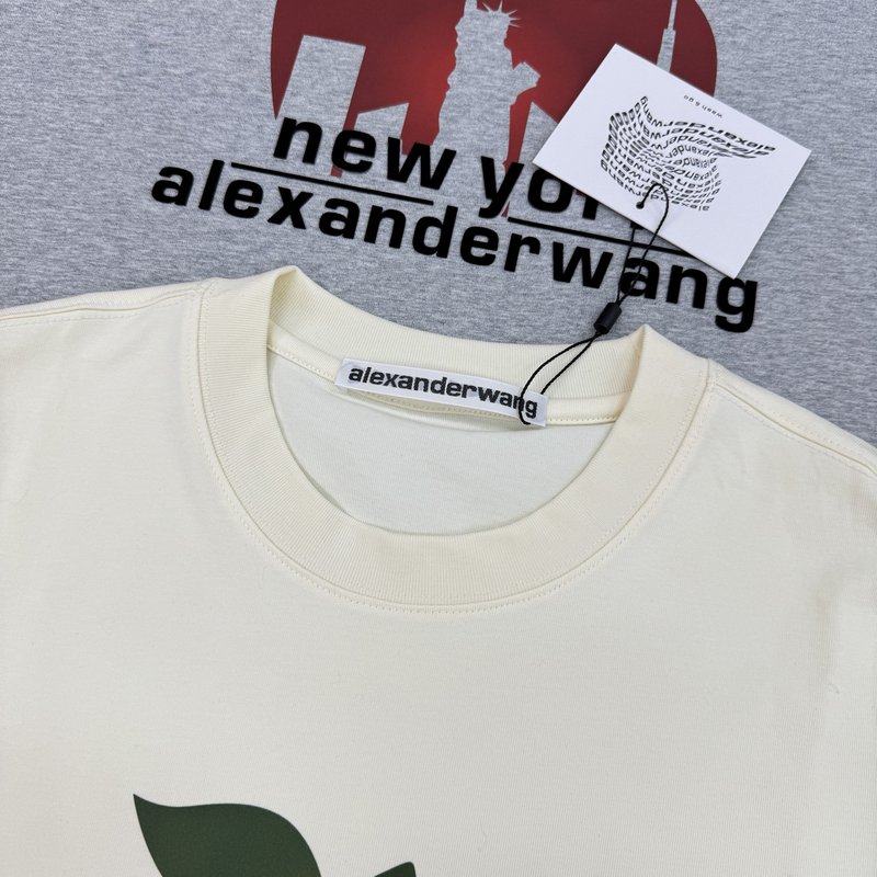 알렉산더왕 뉴욕 애플 프린트 면 티셔츠 001-258095