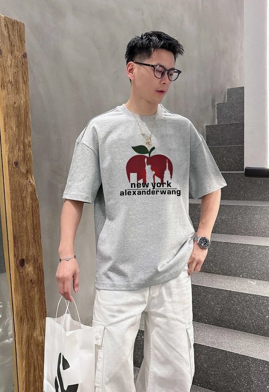 알렉산더왕 뉴욕 애플 프린트 면 티셔츠 001-258095