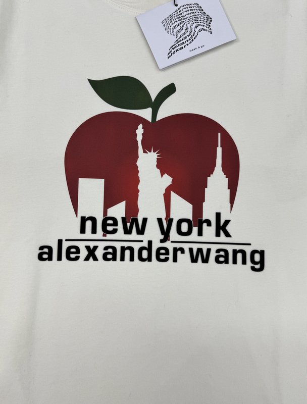 알렉산더왕 뉴욕 애플 프린트 면 티셔츠 001-258095