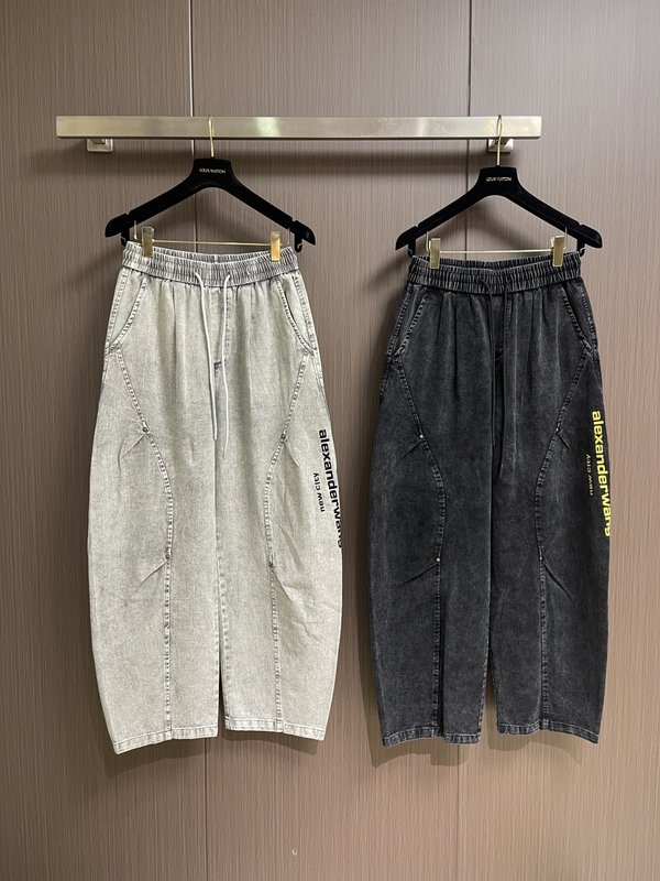 알렉산더왕 사이드 프린트 로고 데님 팬츠 001-258098