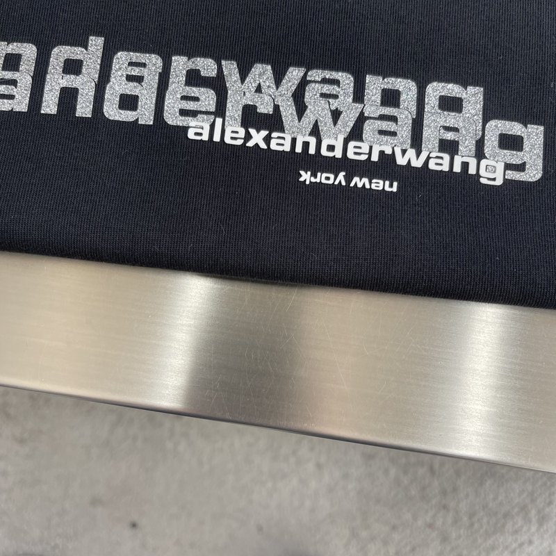 알렉산더왕 실버 핑크 프린팅 반팔 티셔츠 001-258140