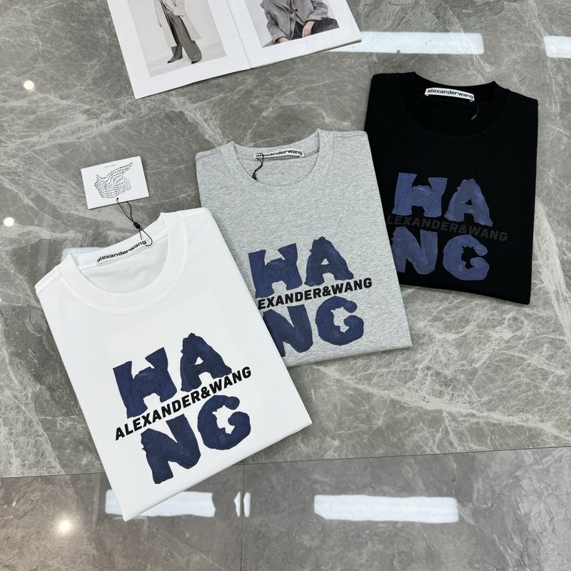알렉산더왕 HANG 로고 프린팅 면 티셔츠 001-258145