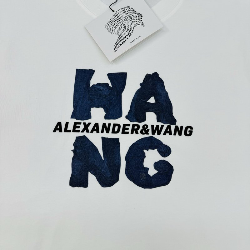 알렉산더왕 HANG 로고 프린팅 면 티셔츠 001-258146