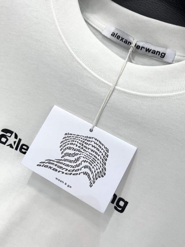 알렉산더왕 패션 라운드넥 반팔 티셔츠 001-258154