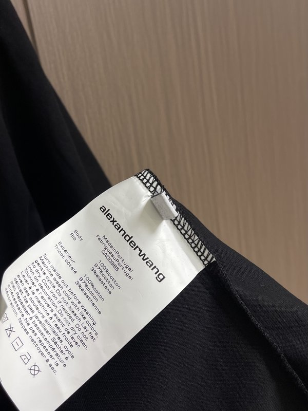 알렉산더왕 로고 자수 면 반팔 티셔츠 001-258193