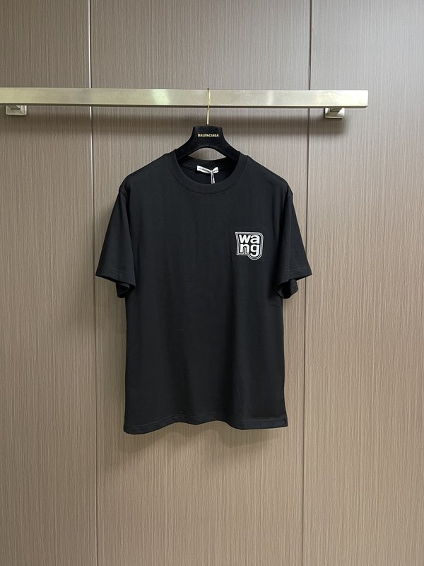 알렉산더왕 로고 자수 면 반팔 티셔츠 001-258193
